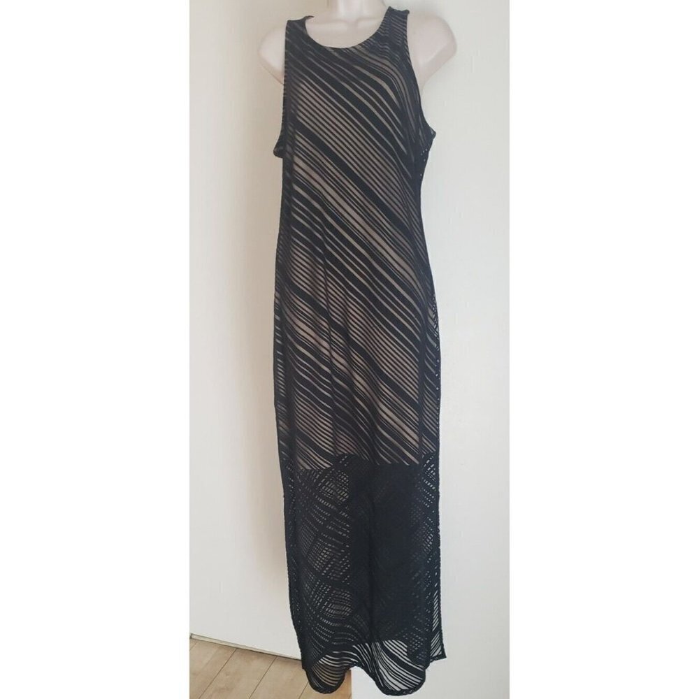 NEW KELLY RENEE SLEEVELESS LONG BLACK DRESS SZ LARGE - Picture 2 of 5